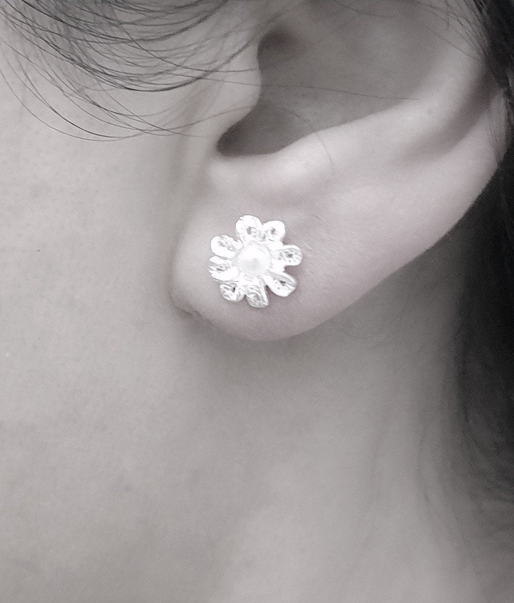 Bridal jewelry beads flowers earrings 925 sterling silver — 76