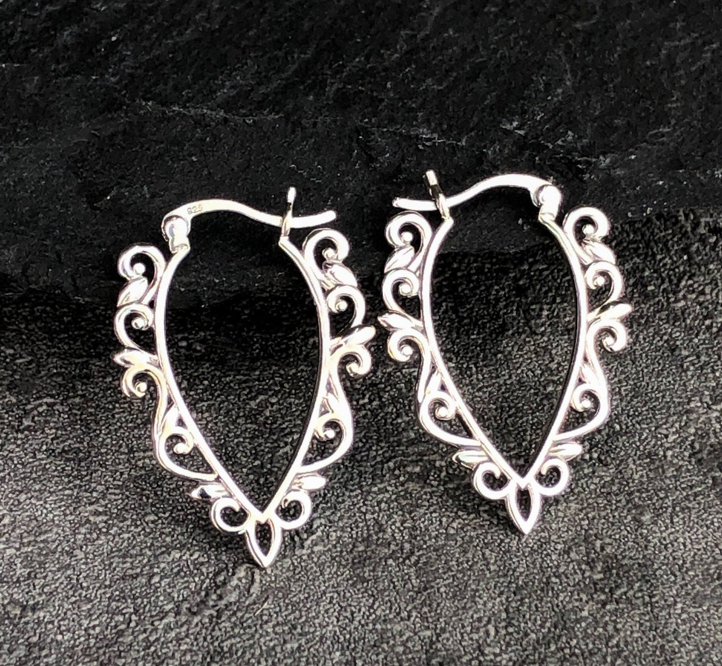 Aura Ornament Earrings - 925 Sterling Silver Oriental Fairytale…