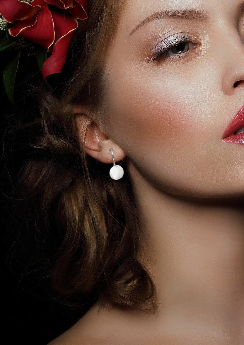 Pearl Earrings Dainty Silver Luxury Minimalist Jewelry In White — 57