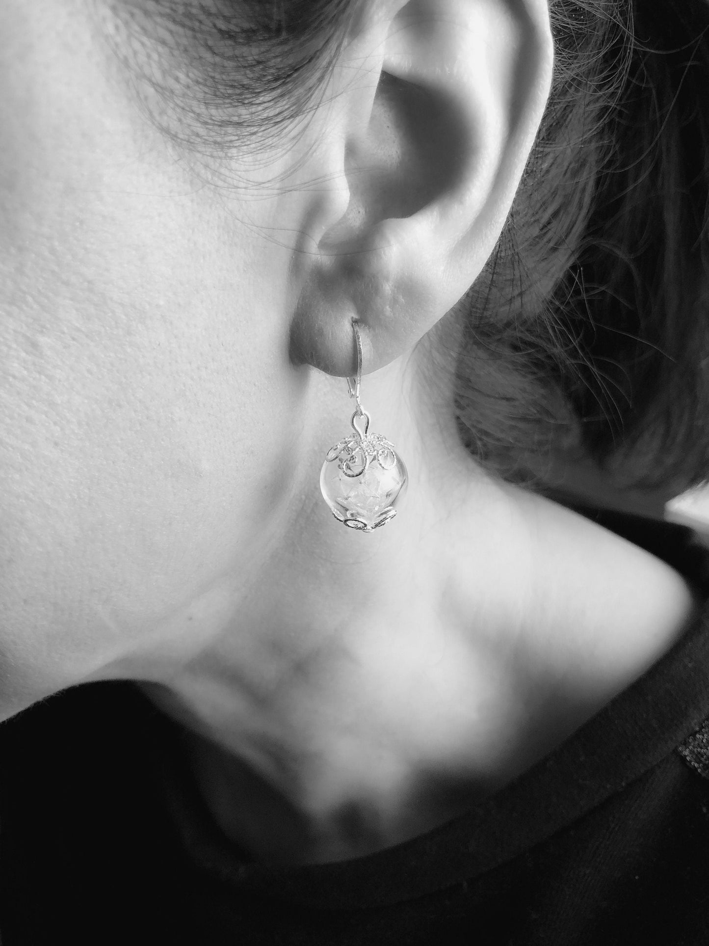 Dandelion Pust Floral Earrings - Elegant Ornament Earrings