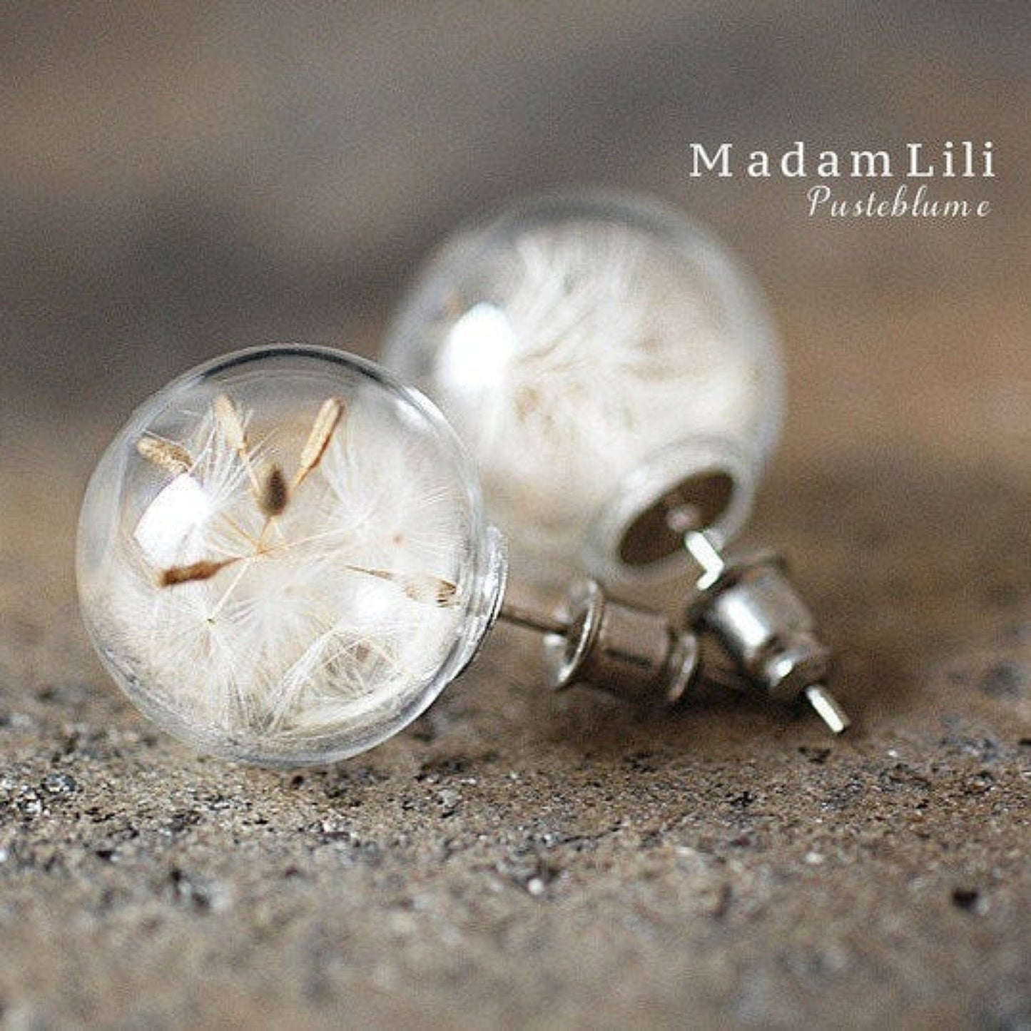 Elegant Dandelion Studs - Terrarium Botanical Nature Jewelry — 40