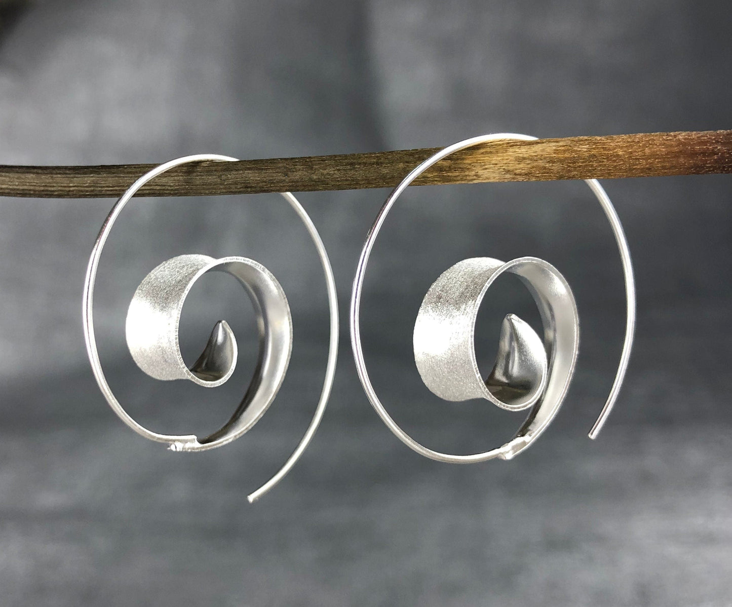 Spiral 925 Sterling Silver Earrings - Boho Tribal Elegant Jewelry — 82
