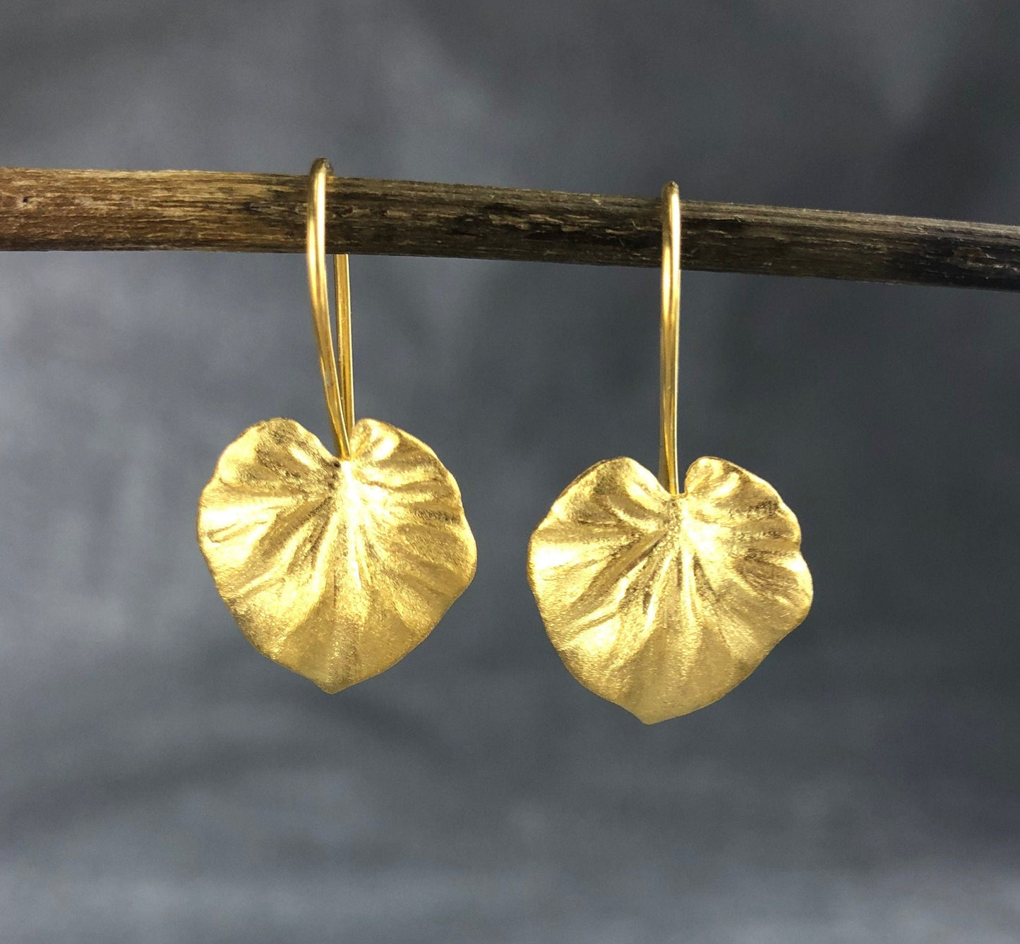 Tropical Earrings 925 Sterling Gold Gilded Monstera Leaf Earrings — 23
