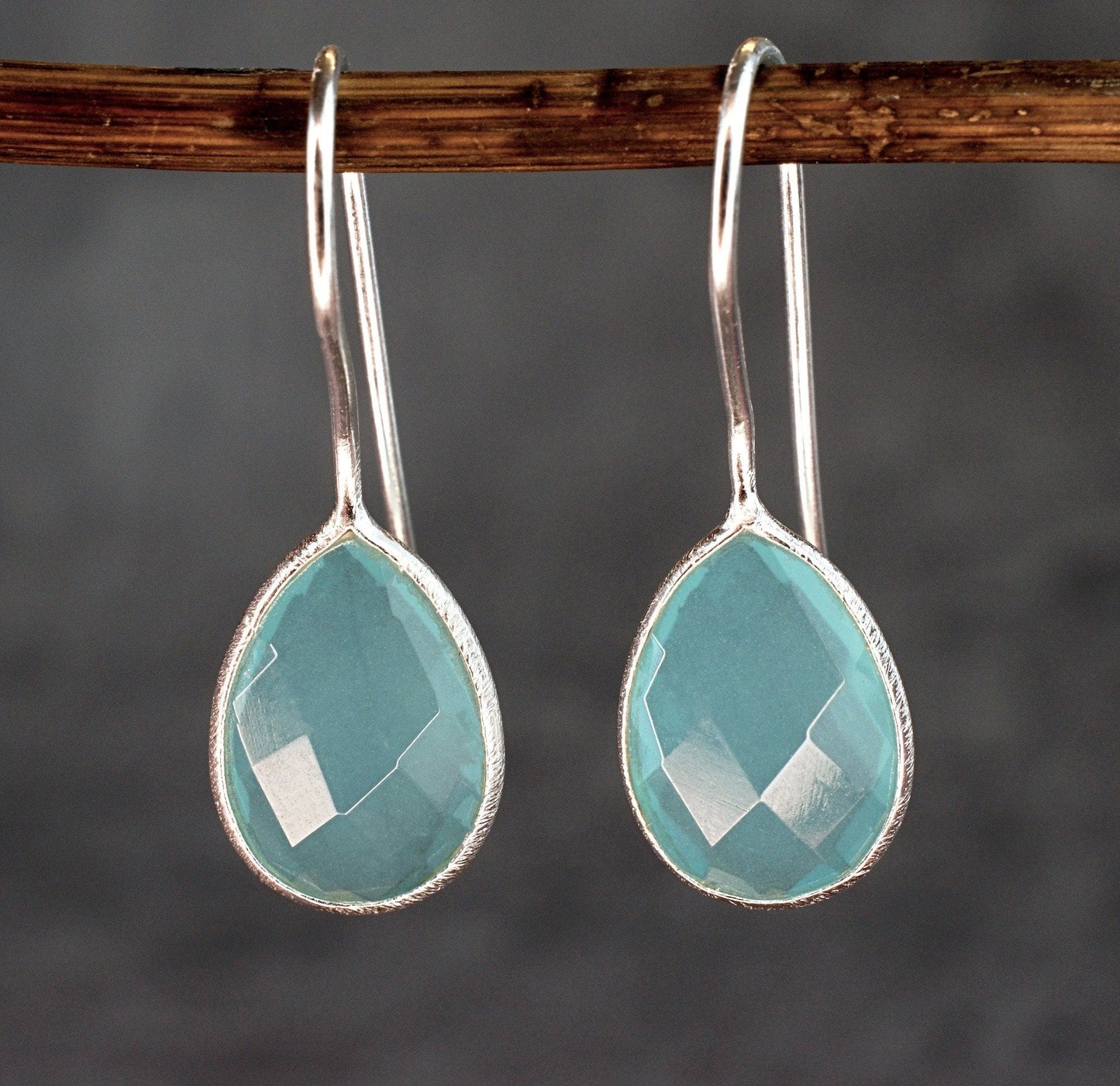 Aquamarine Earrings - 925 Sterling Silver Luxurious Gemstone Earrings