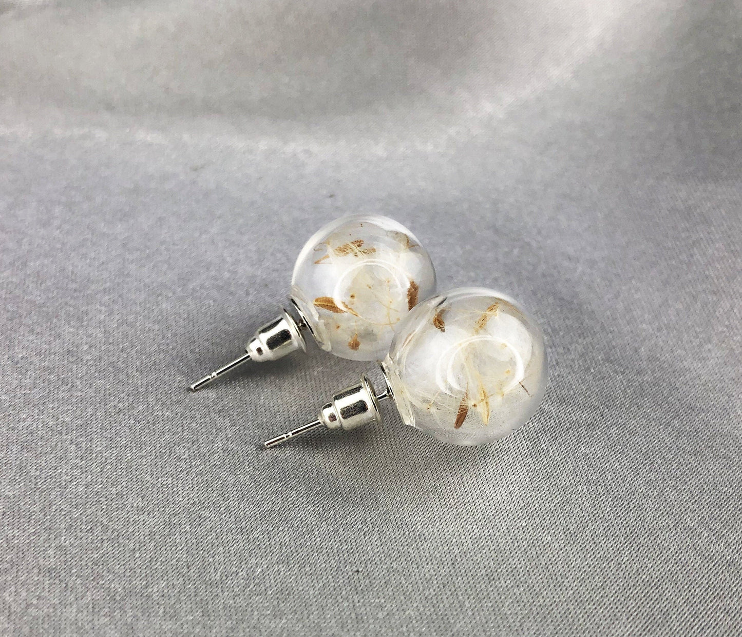 Elegant Dandelion Studs - Terrarium Botanical Nature Jewelry — 40