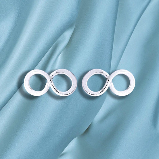 Infinity Mini Stud Earrings - 925 Sterling Silver Minimalist Jewelry…