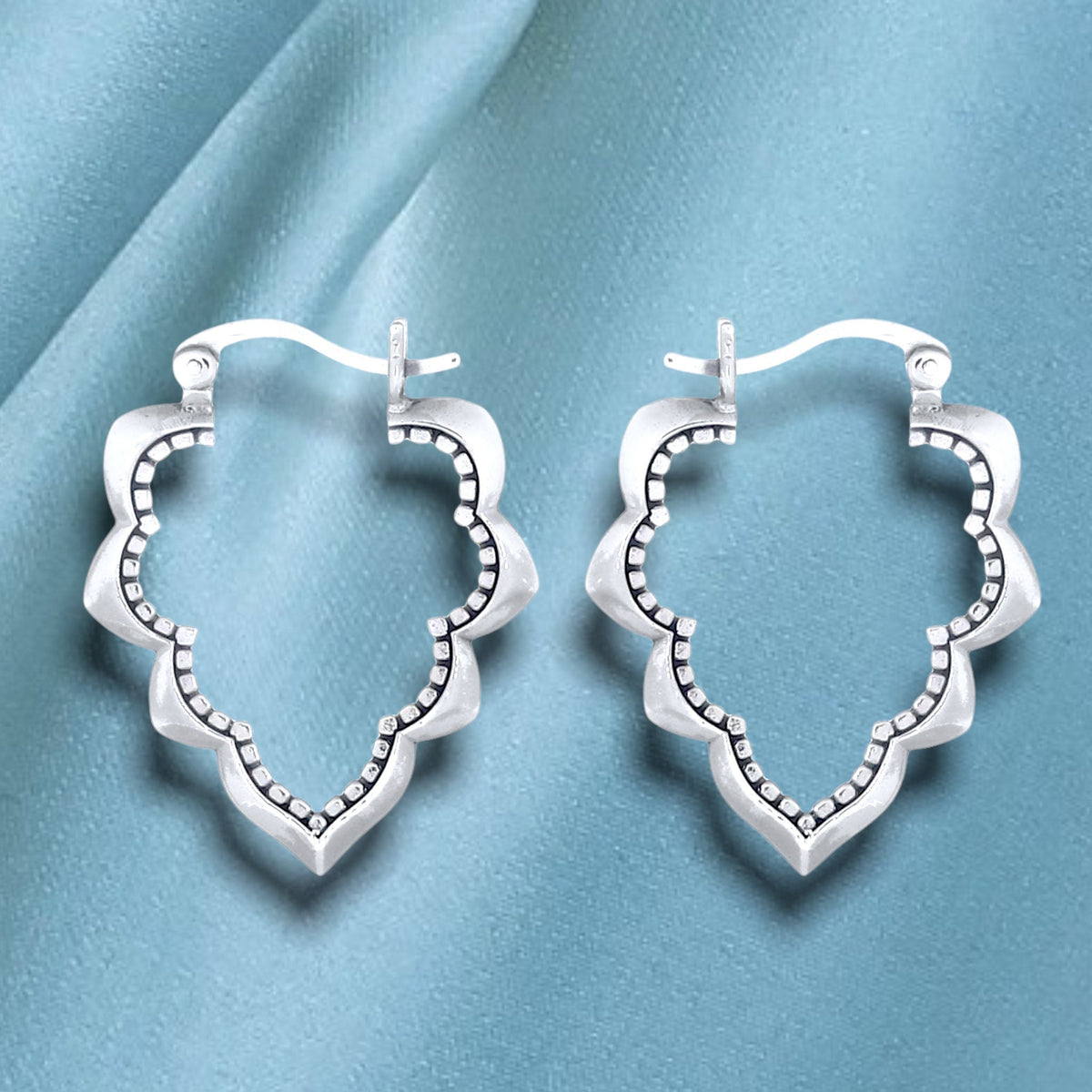 Teardrop Aura Ornament Earrings - 925 Sterling Silver - OHR925-96