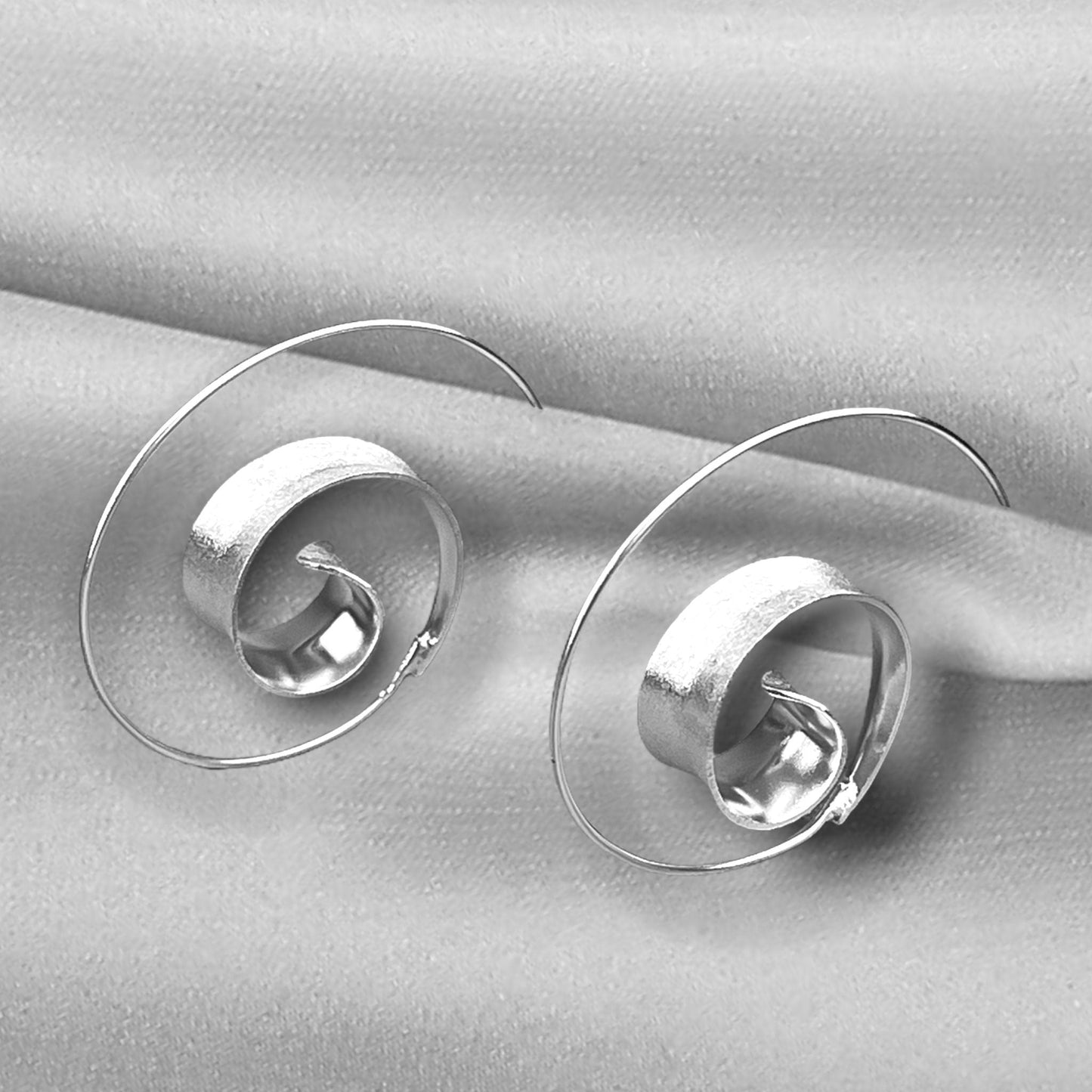 Spiral 925 Sterling Silver Earrings - Boho Tribal Elegant Jewelry — 82