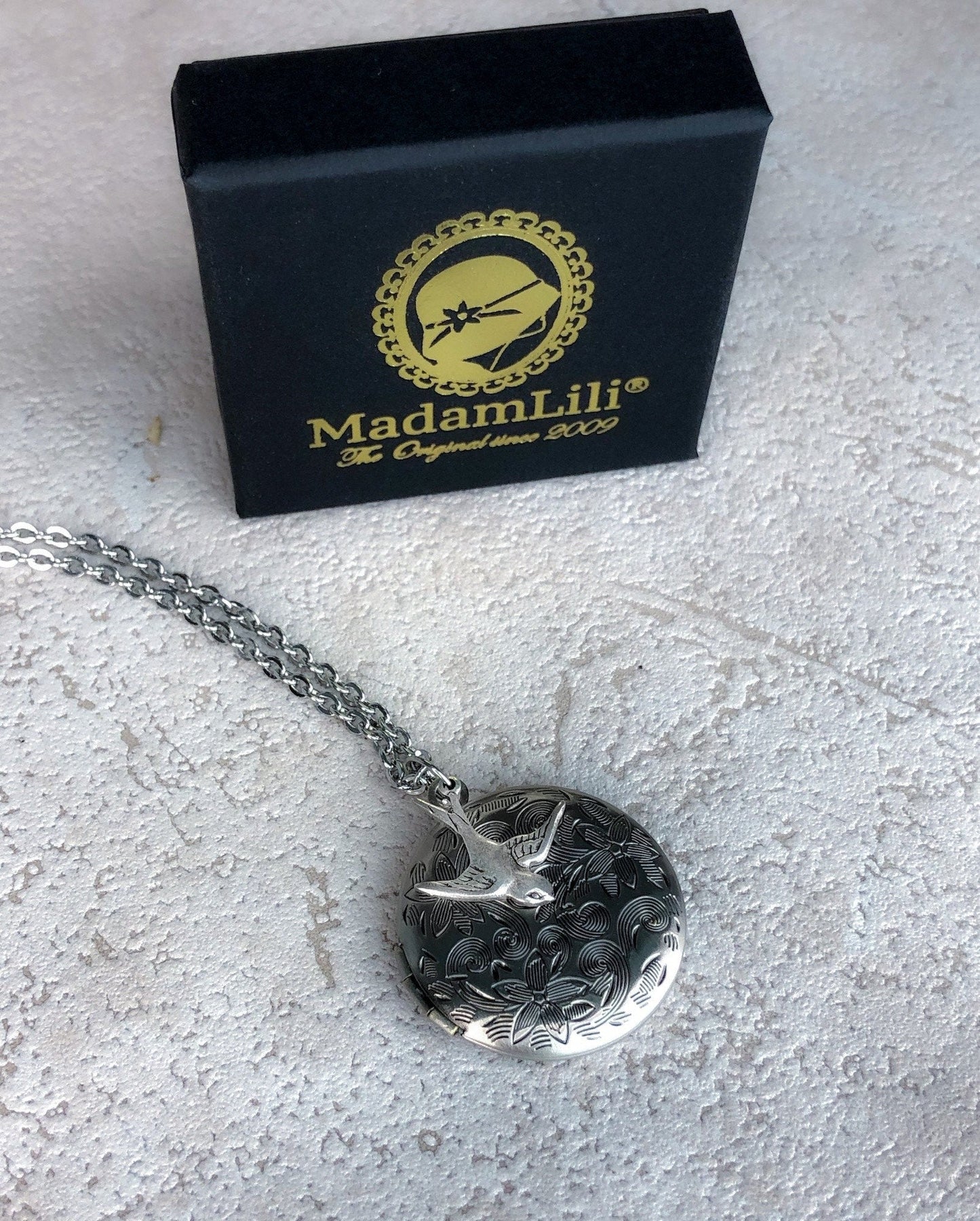 Altsilber photo medallion necklace incl. Photoservice + engraving