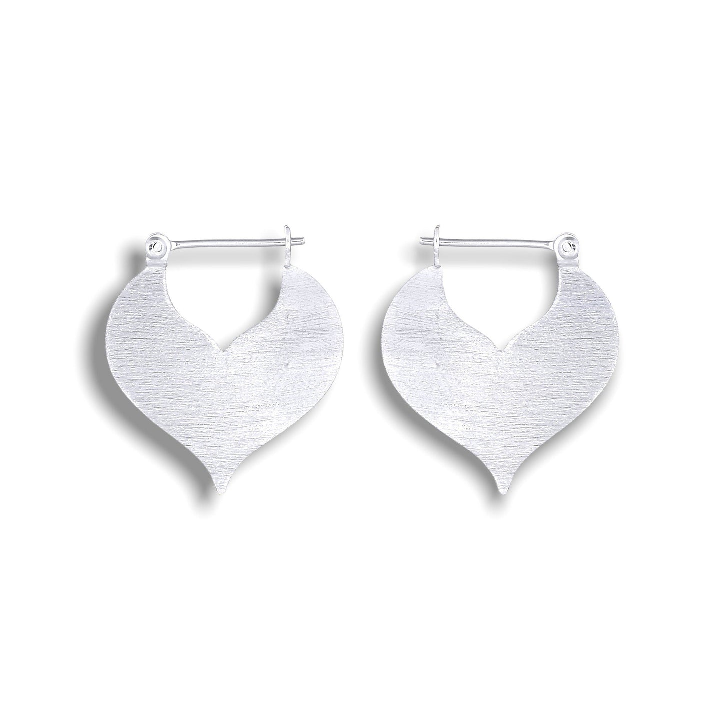 Minimalist Drop Earrings - 925 Sterling Silver Brushed Sultan 1001…