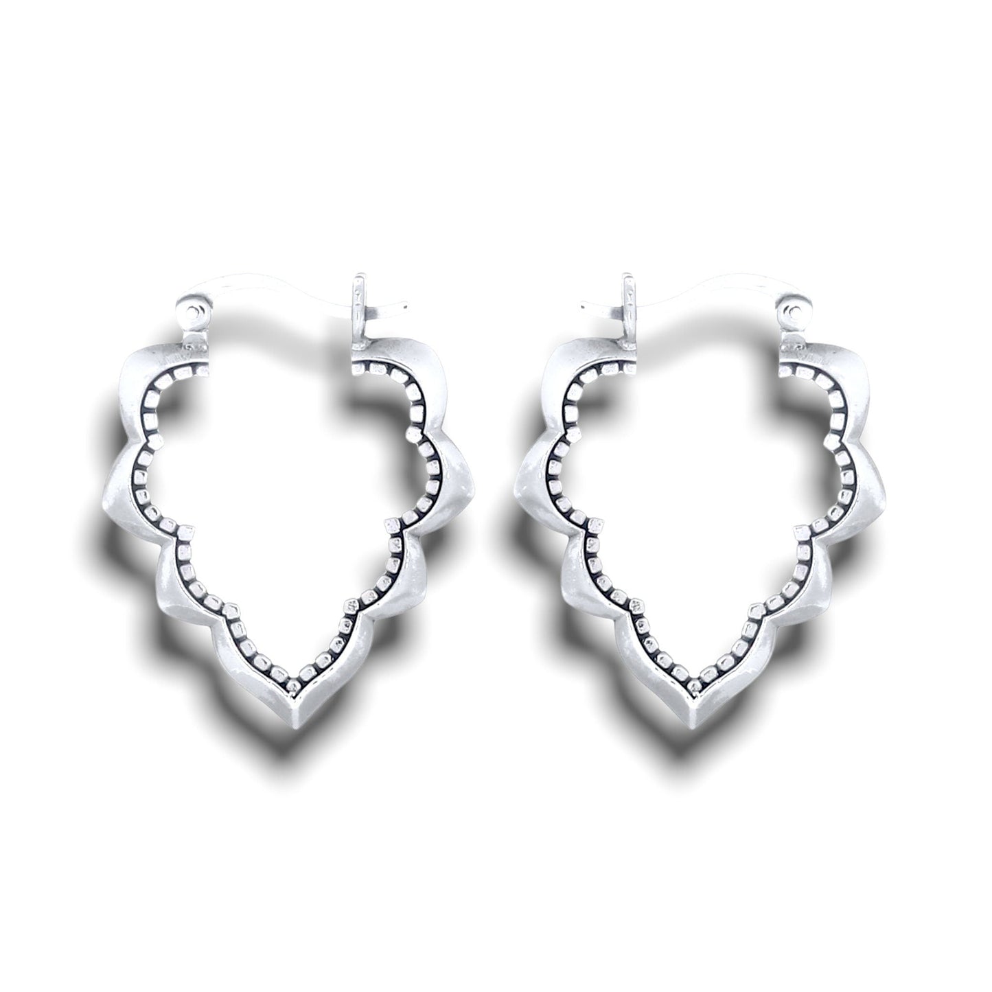 Drop Aura Ornament Earrings - 925 Sterling Silver Oriental Fairytale…