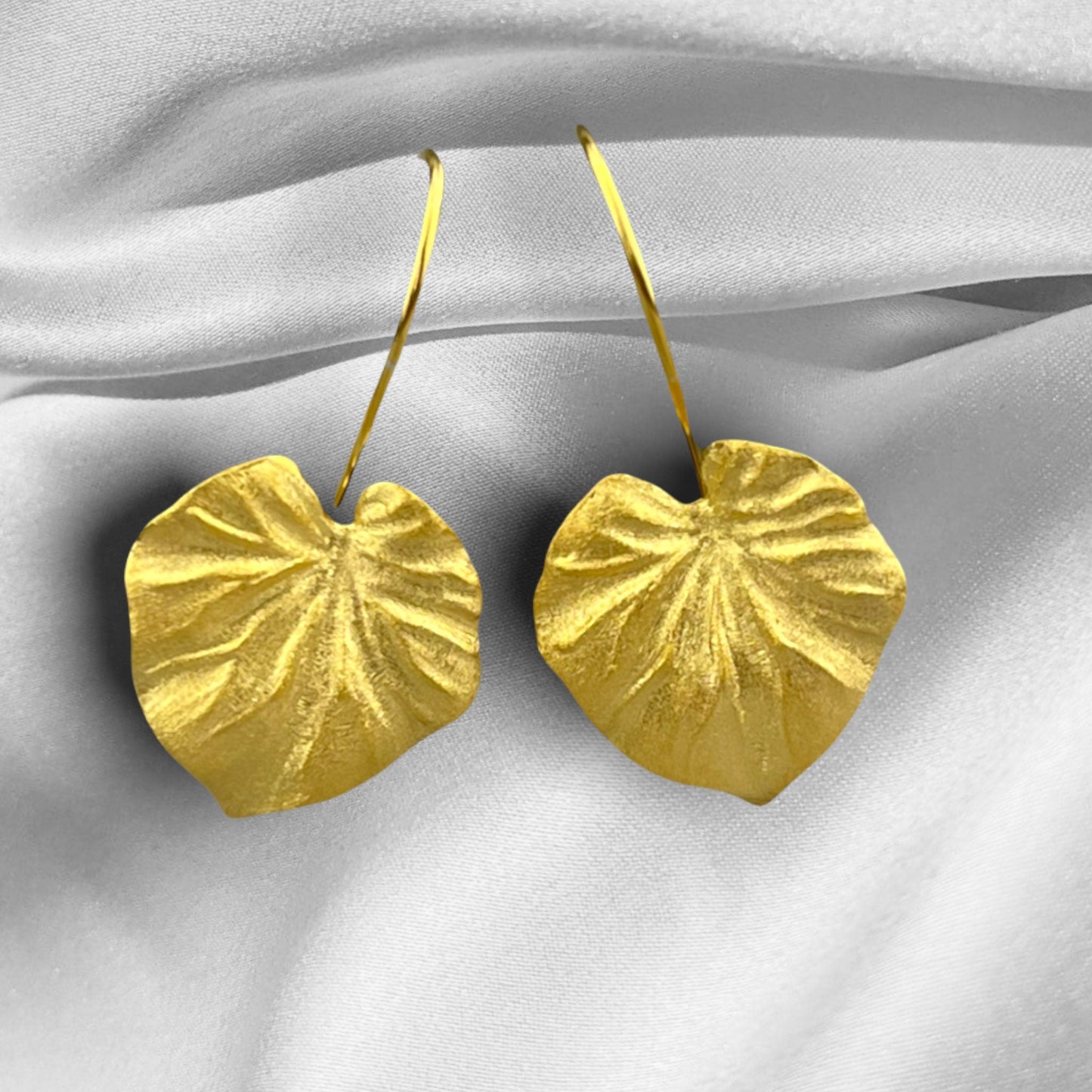 Tropical Earrings 925 Sterling Gold Gilded Monstera Leaf Earrings — 23