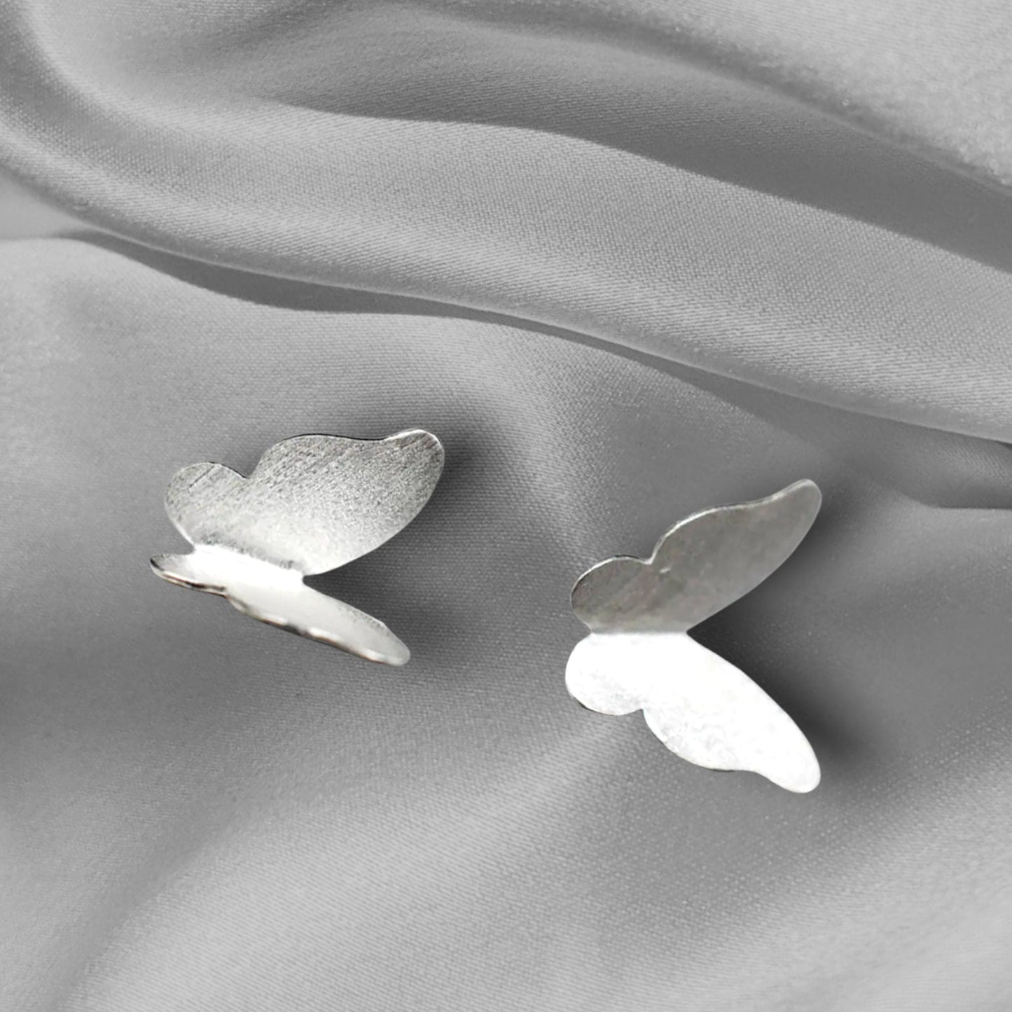 Mini Butterflies Stud Earrings - Minimalist 925 Sterling Silver…