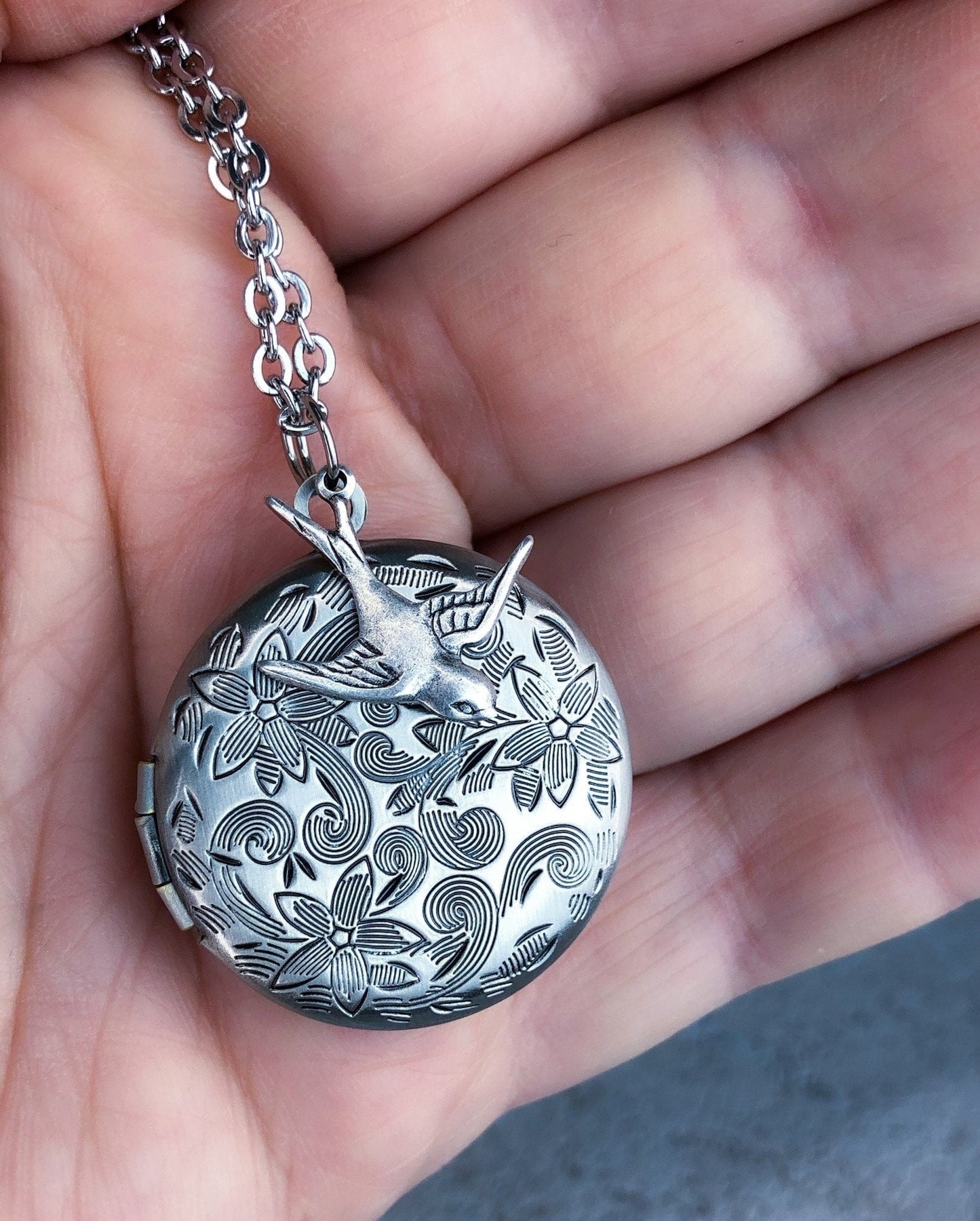 Altsilber photo medallion necklace incl. Photoservice + engraving