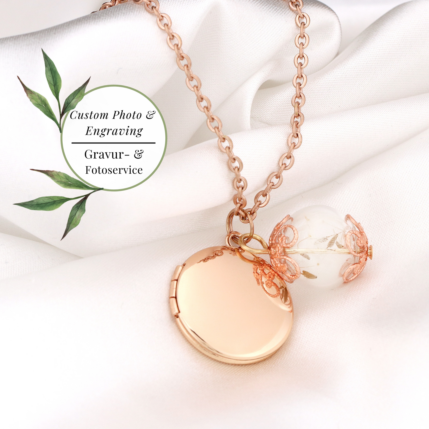 Rosegold Gold Plated Photo Dailly Chain with Pustflumen…