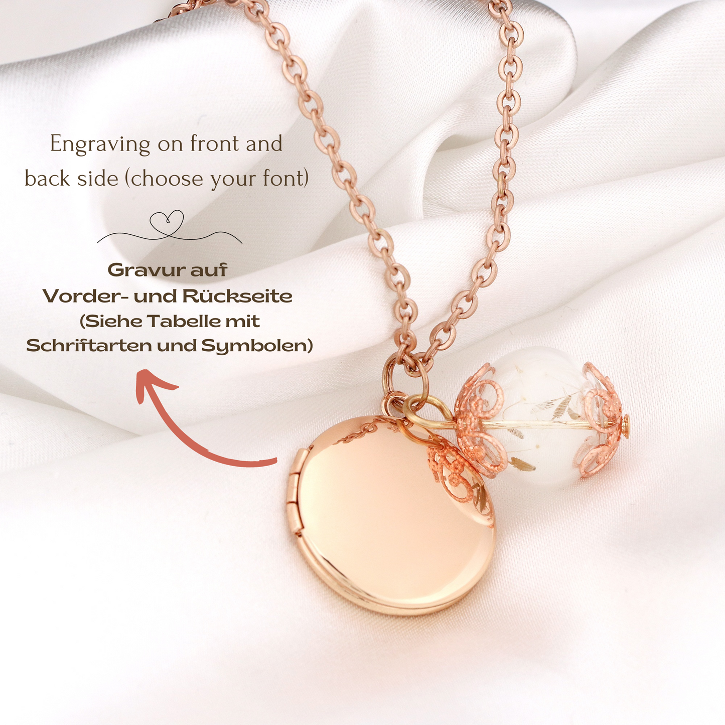 Rosegold Gold Plated Photo Dailly Chain with Pustflumen…