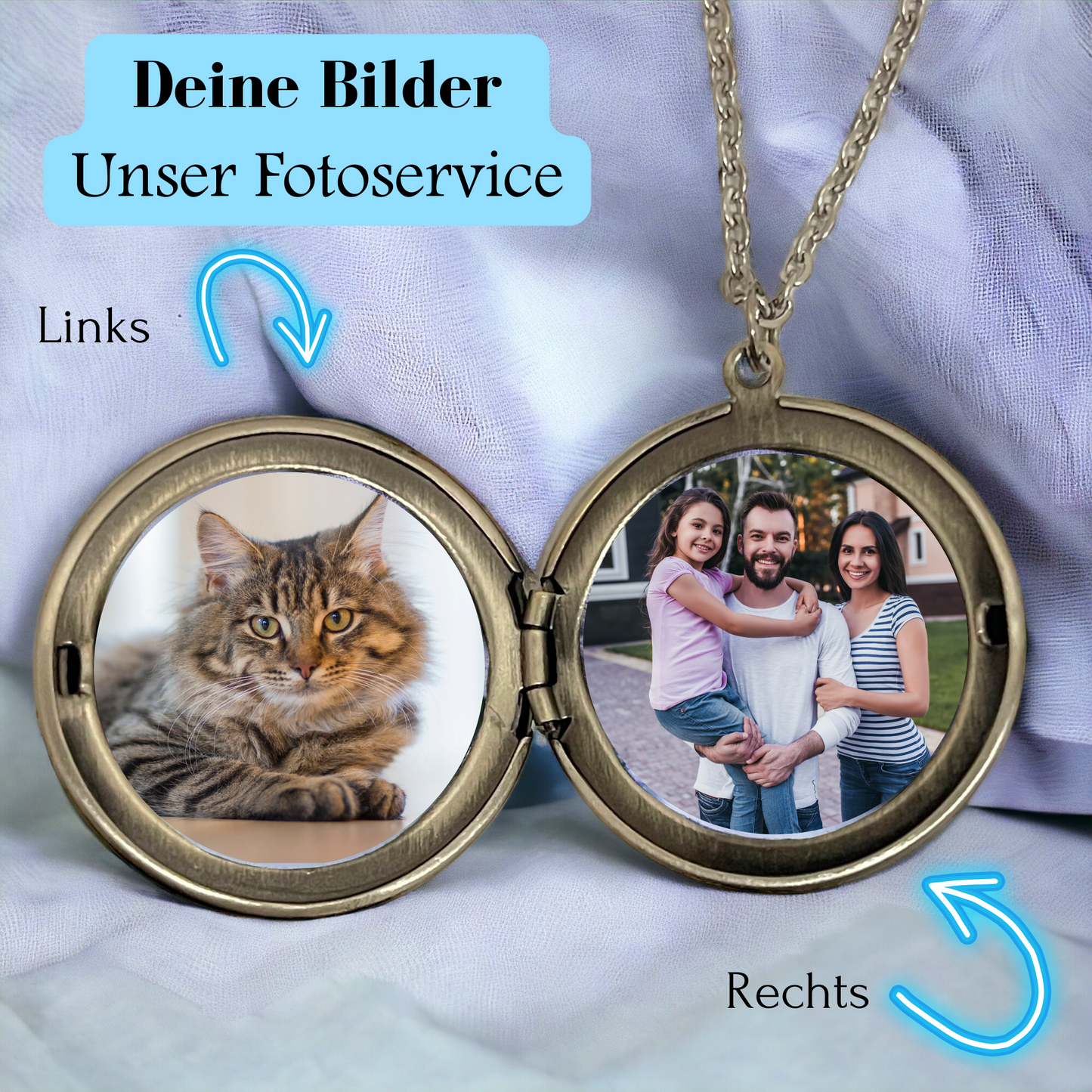 Photo medallion necklace with your photo Personalized oriental pendant