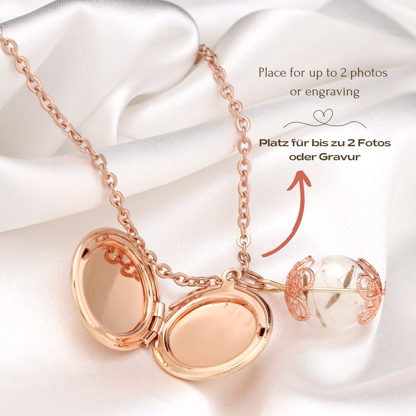 Rosegold Gold Plated Photo Dailly Chain with Pustflumen…