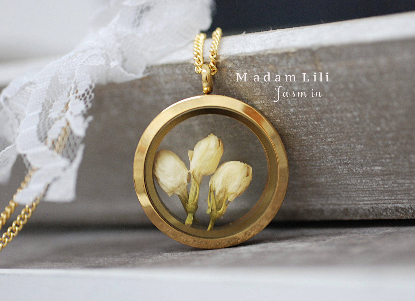Genuine Yasmine Blossoms Locket Chain