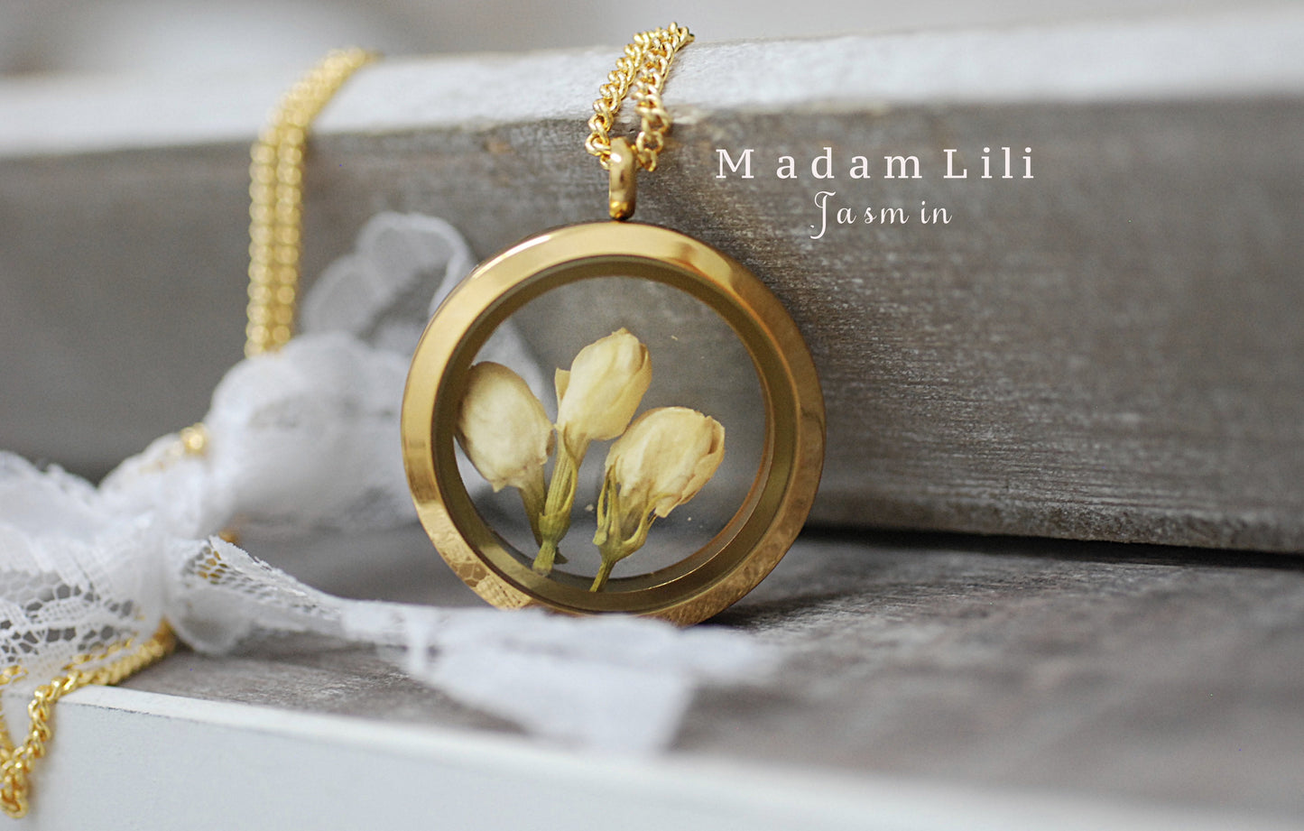 Genuine Yasmine Blossoms Locket Chain