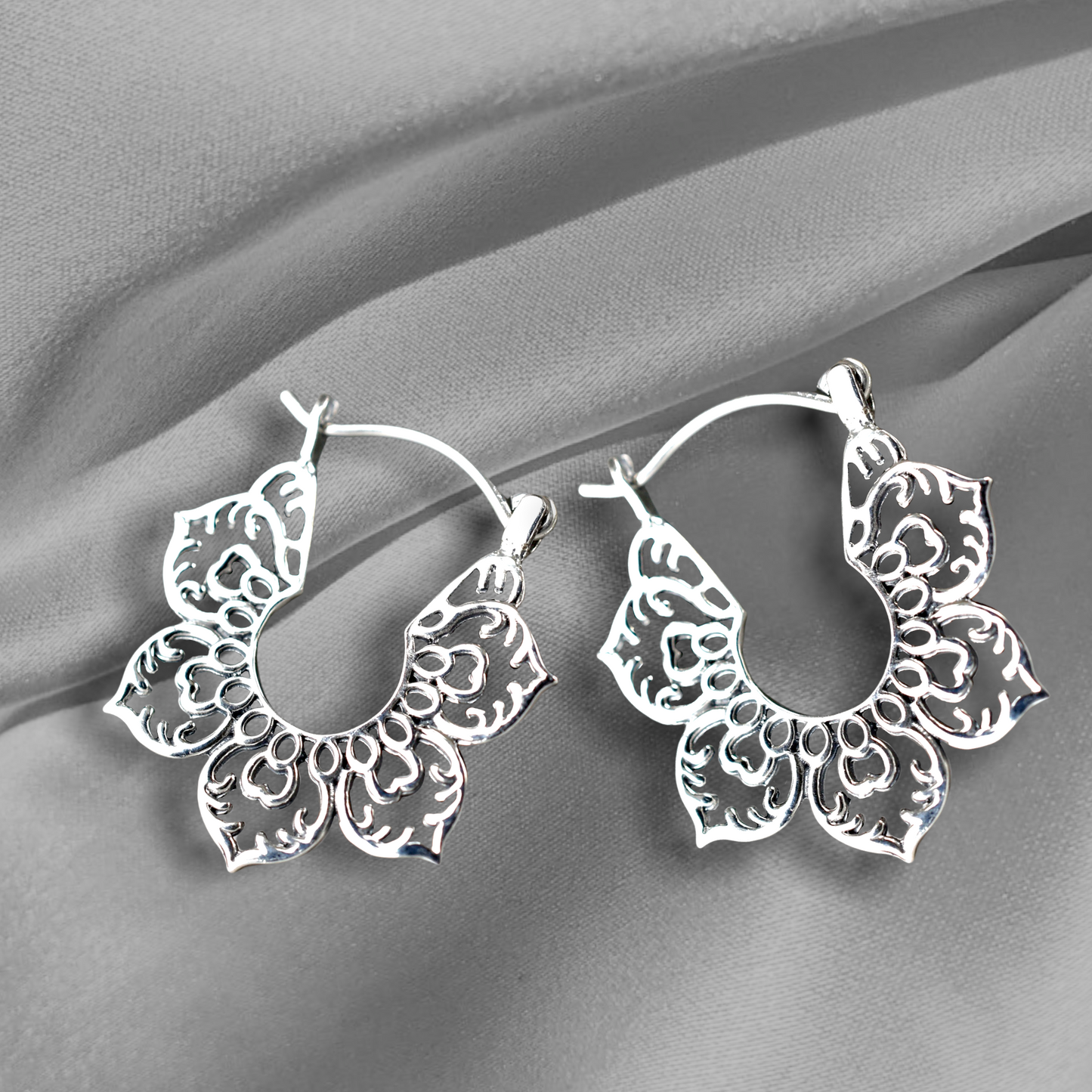 925 silver earrings karma III
