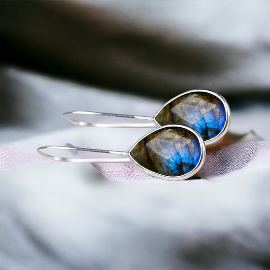 925 Sterling Silver LABRADORITE Earrings