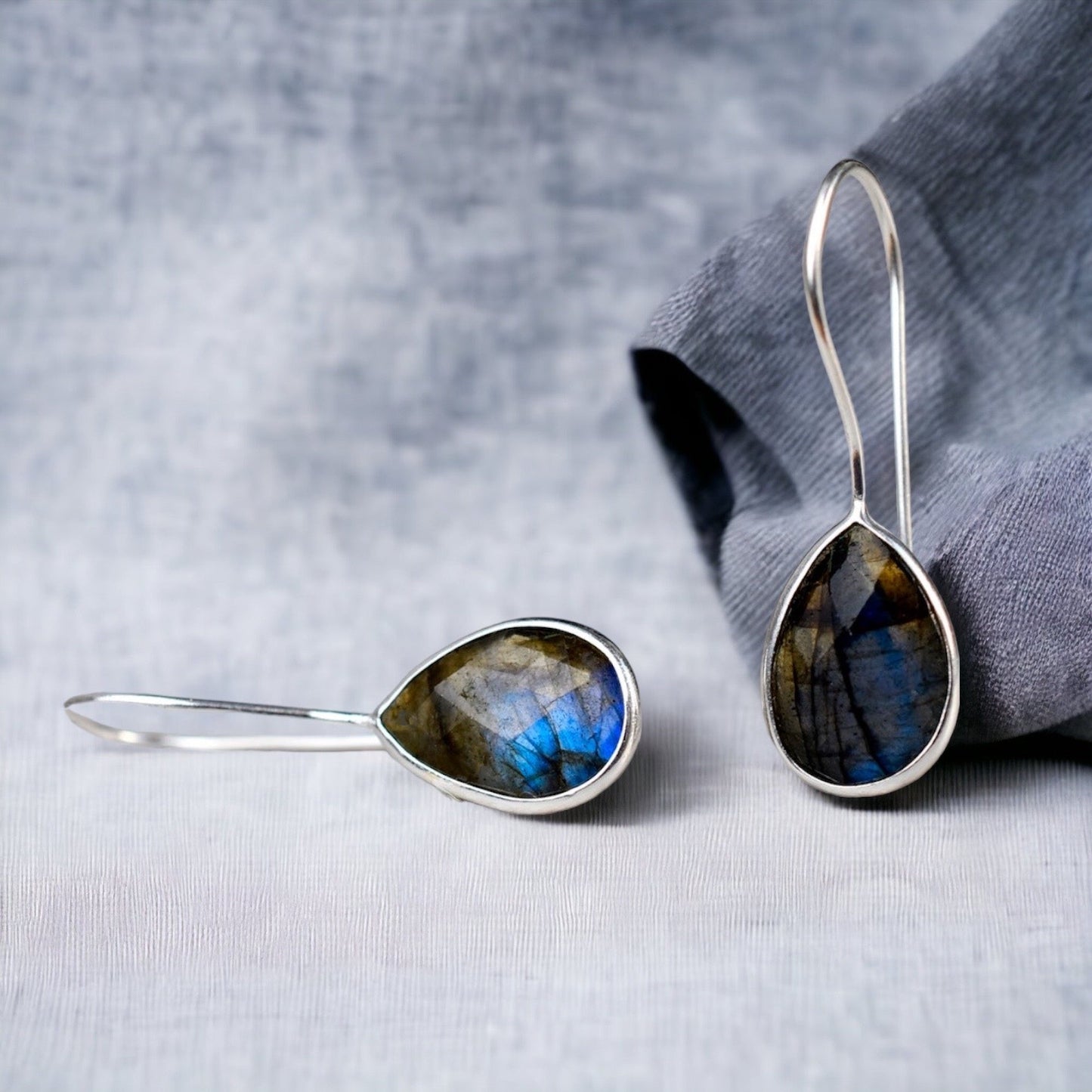 925 Sterling Silver LABRADORITE Earrings