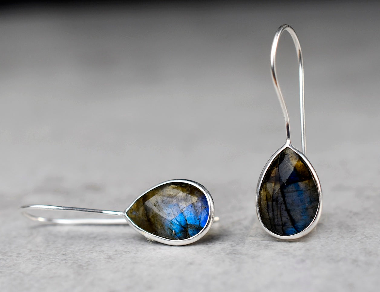 925 Sterling Silver LABRADORITE Earrings