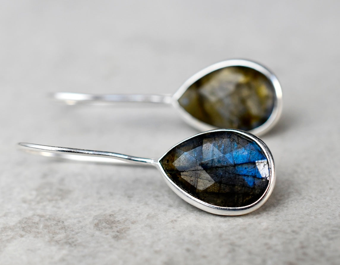 925 Sterling Silver LABRADORITE Earrings
