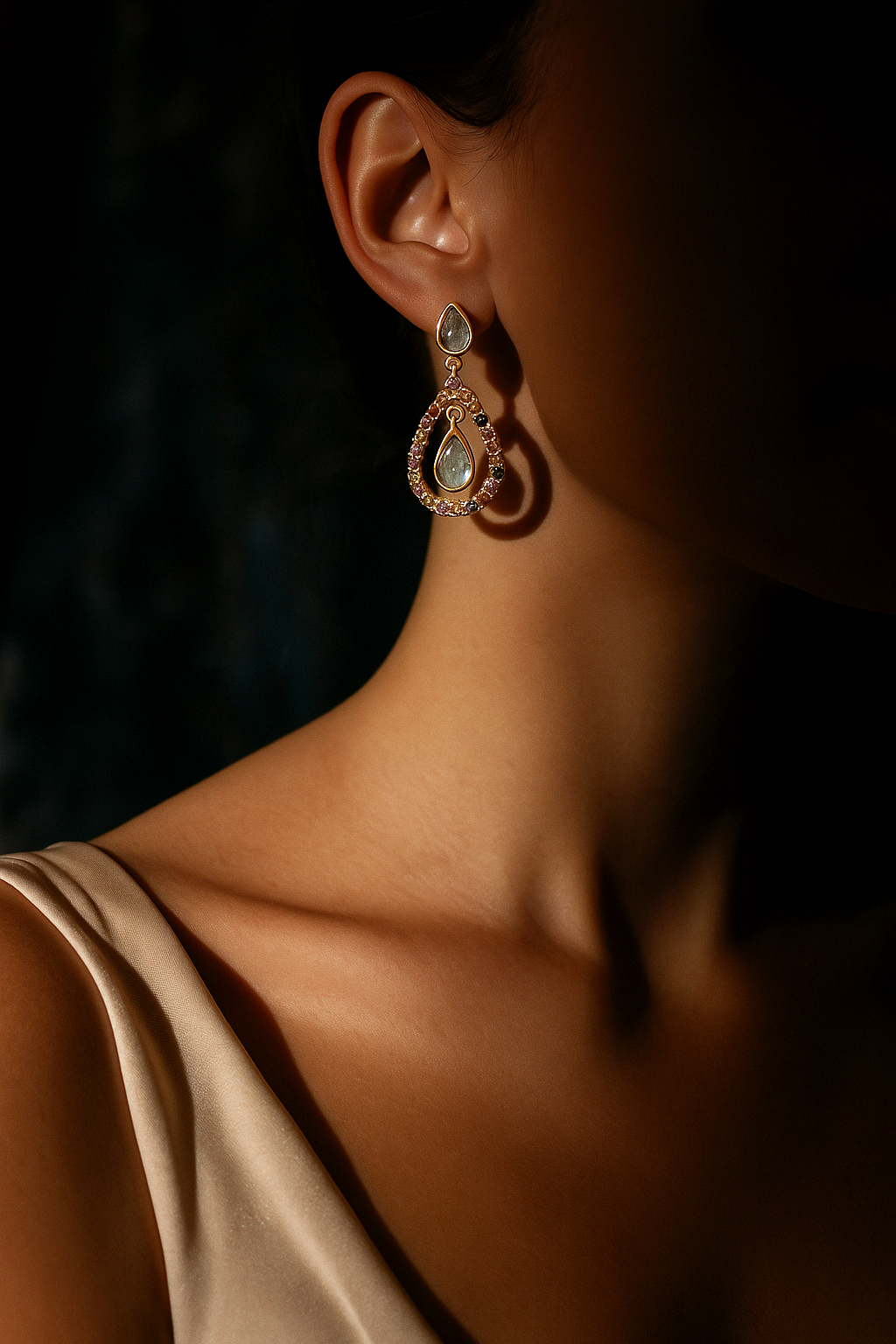 Luxurious 18K Gold Plated 925 Sterling Silver Earrings with…