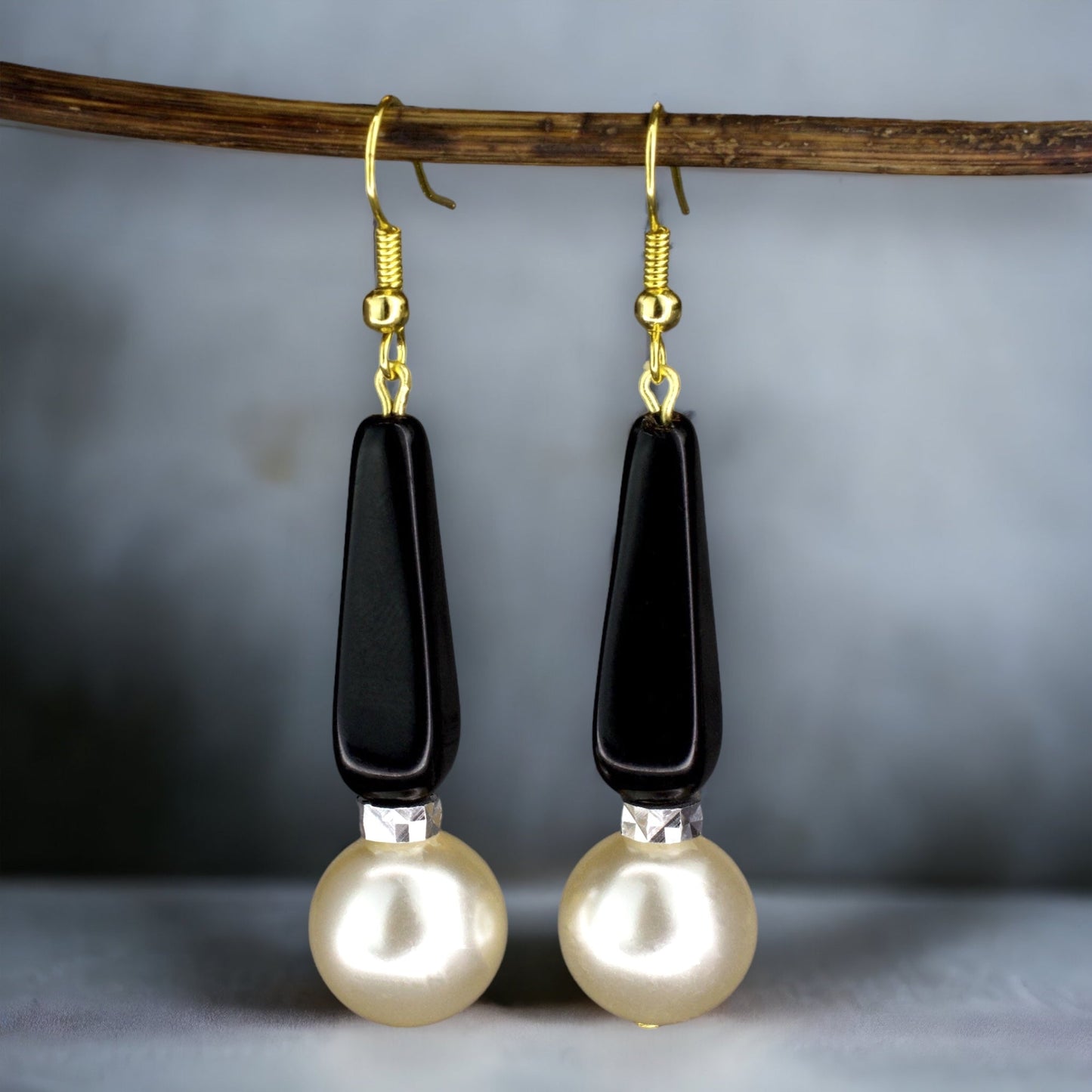 80s vintage beads earrings — 90