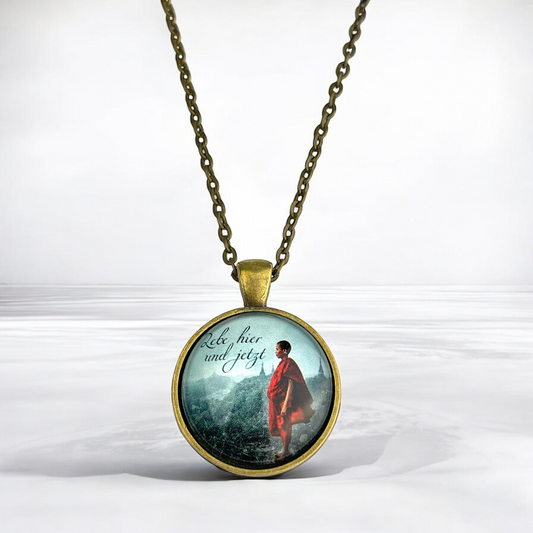 Live Here and Now — Bronze Medallion Necklace – Hypoallergenic…