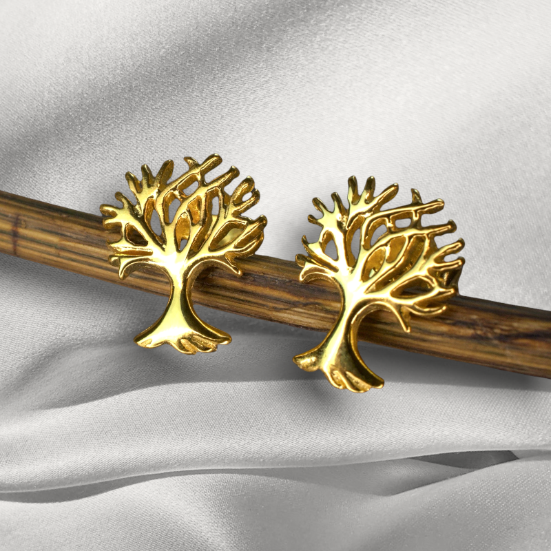 Lifebaum — 925 gold plated mini stud earrings — 109