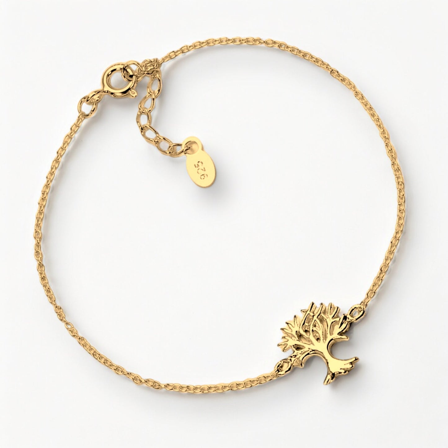 Bracelet with Tree of Life in 925 Sterling Silver - 18K Gold plated…