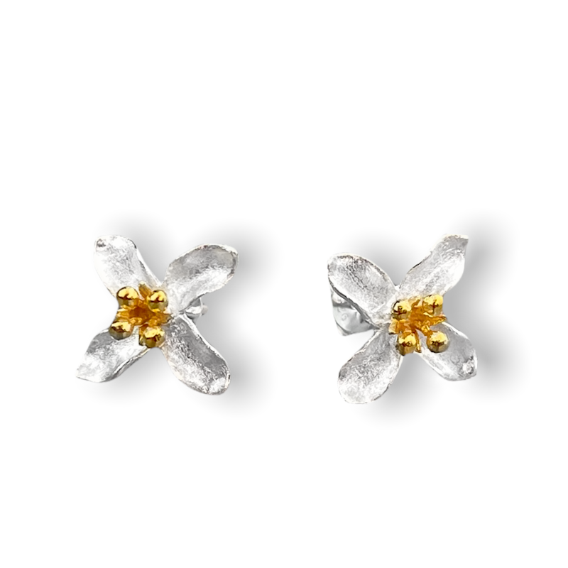 925 silver stud earrings Lilies
