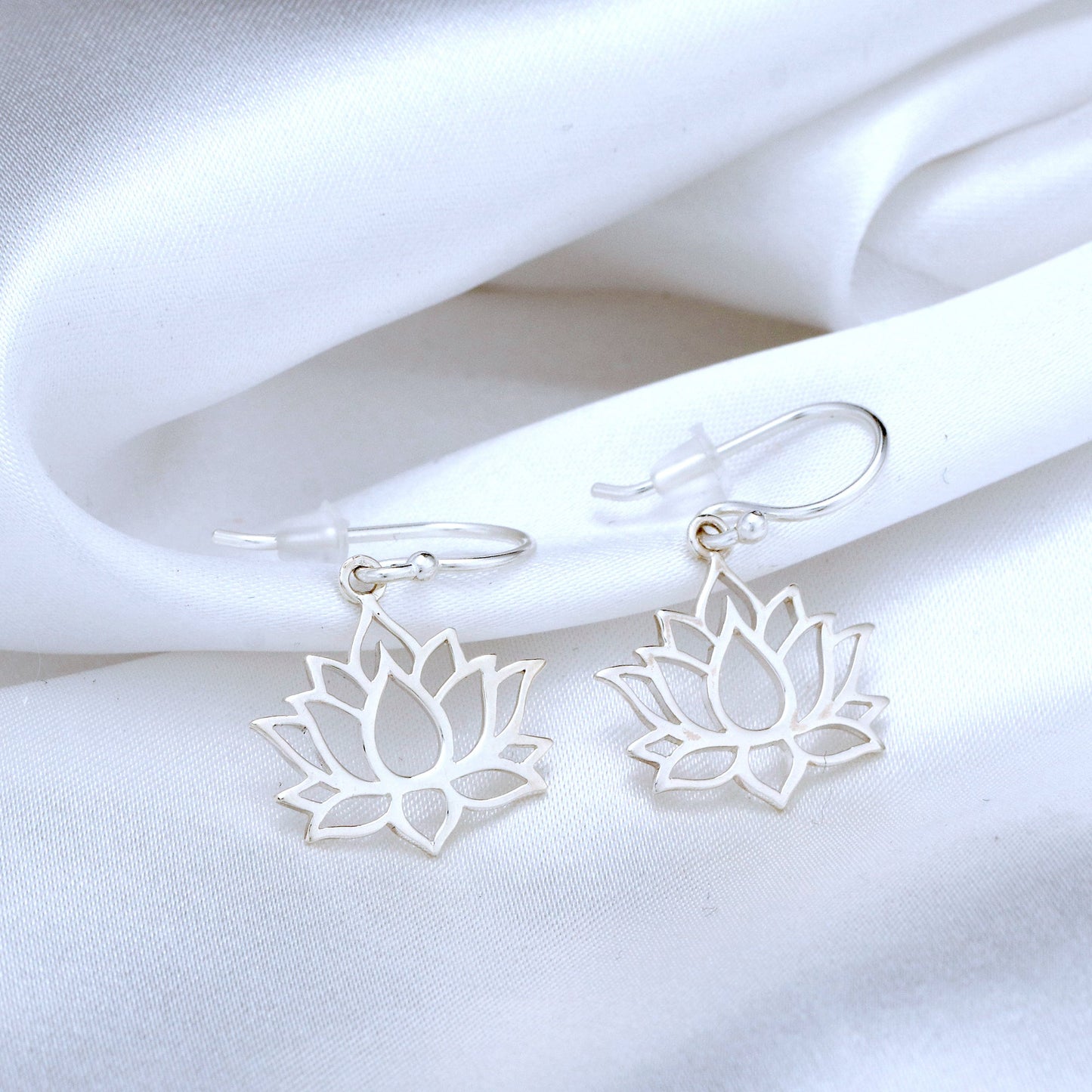 925 Sterling Silver Earrings Lotus -21