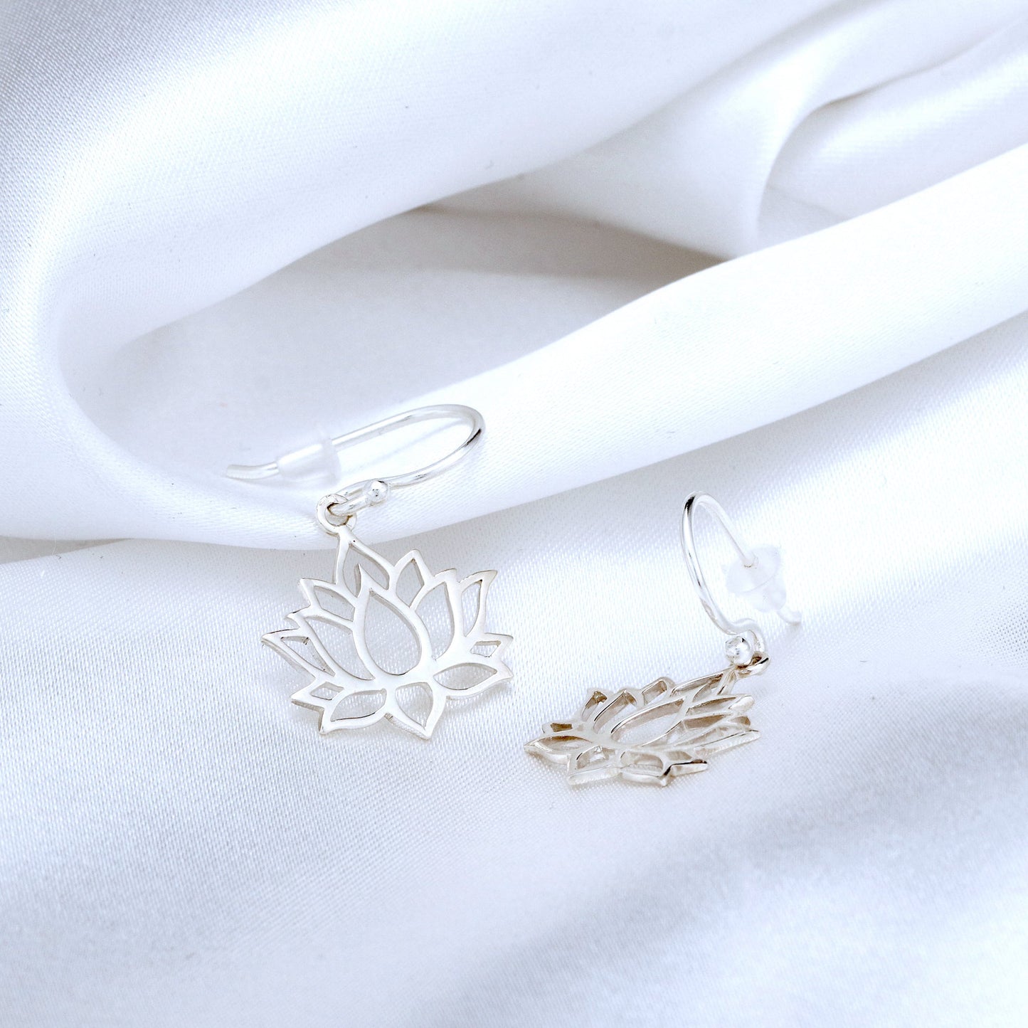 925 Sterling Silver Earrings Lotus -21
