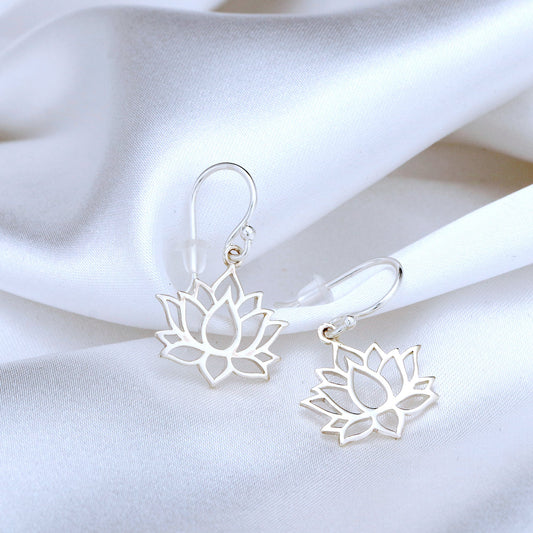 925 Sterling Silver Earrings Lotus -21
