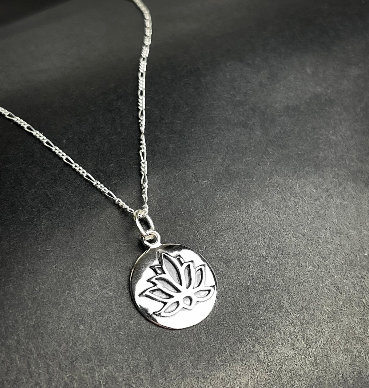 Lotus Pendant Necklace - 925 Sterling Silver - K925-31