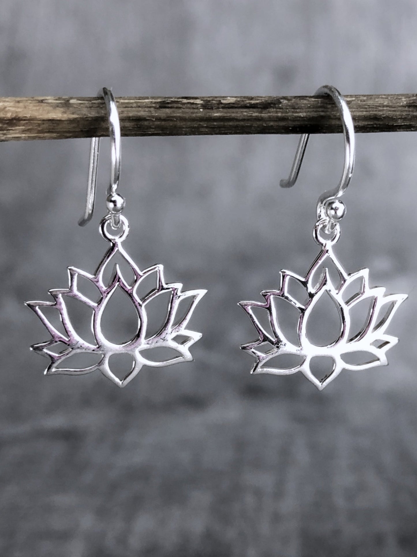 925 Sterling Silver Earrings Lotus -21