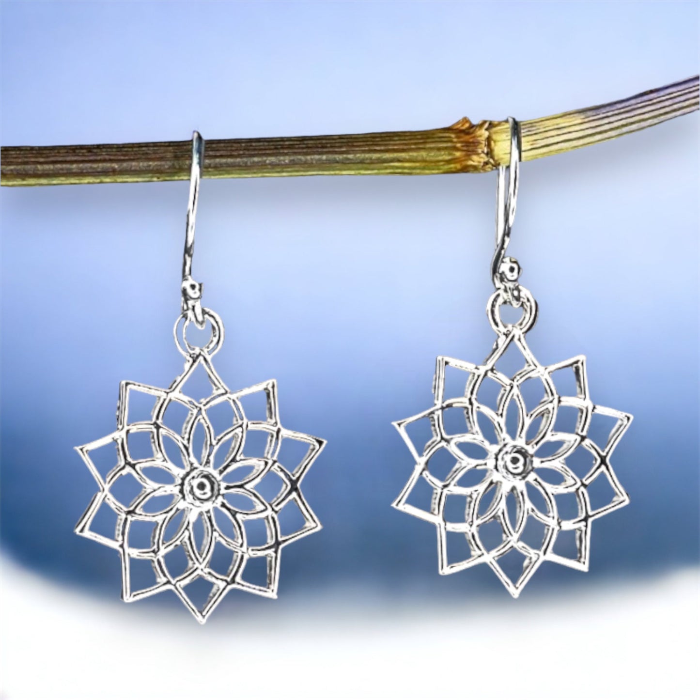 Mandala — 925 Sterling Silver Earrings
