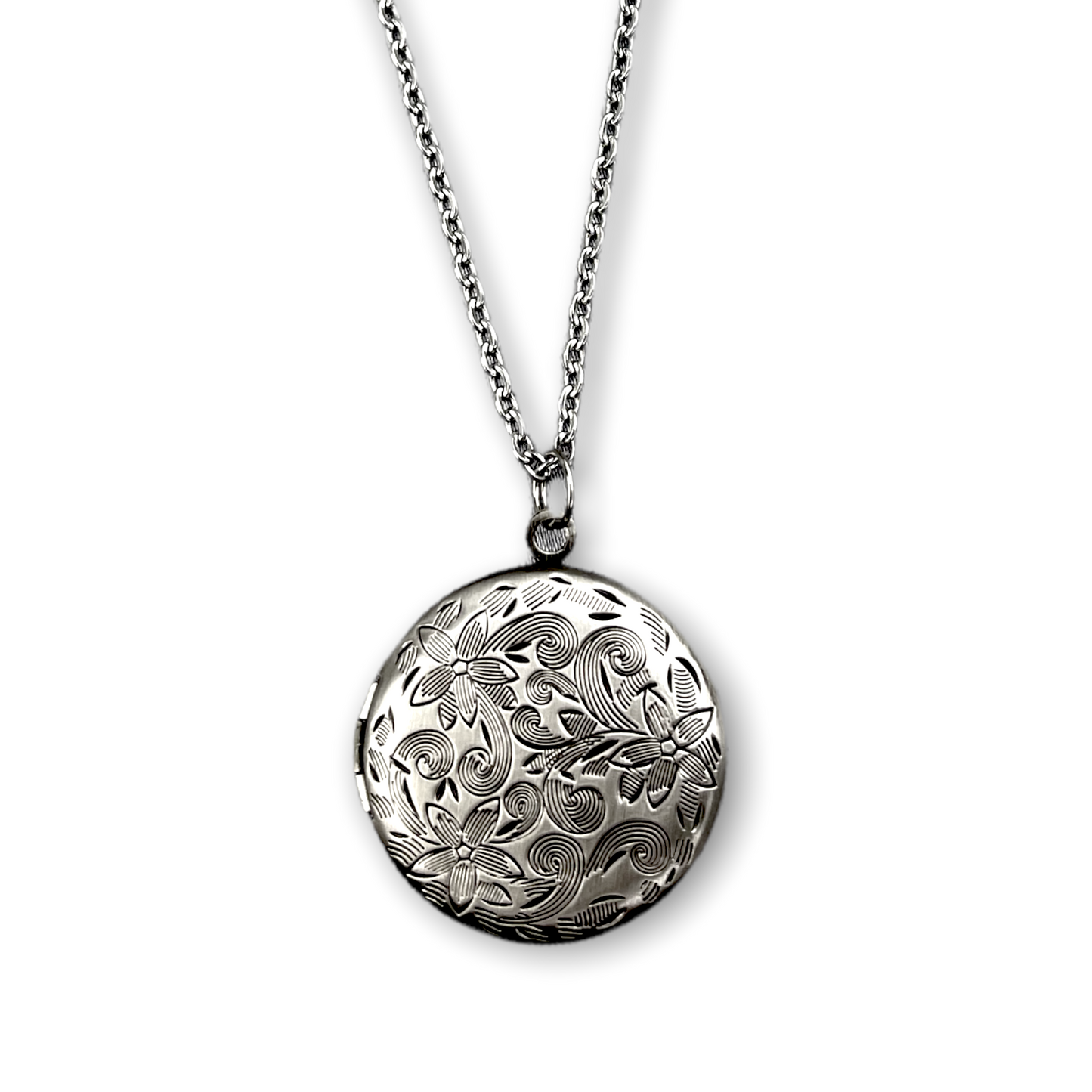 MARRAKESH III Antique Silver Photo Locket Necklace - Customizable…