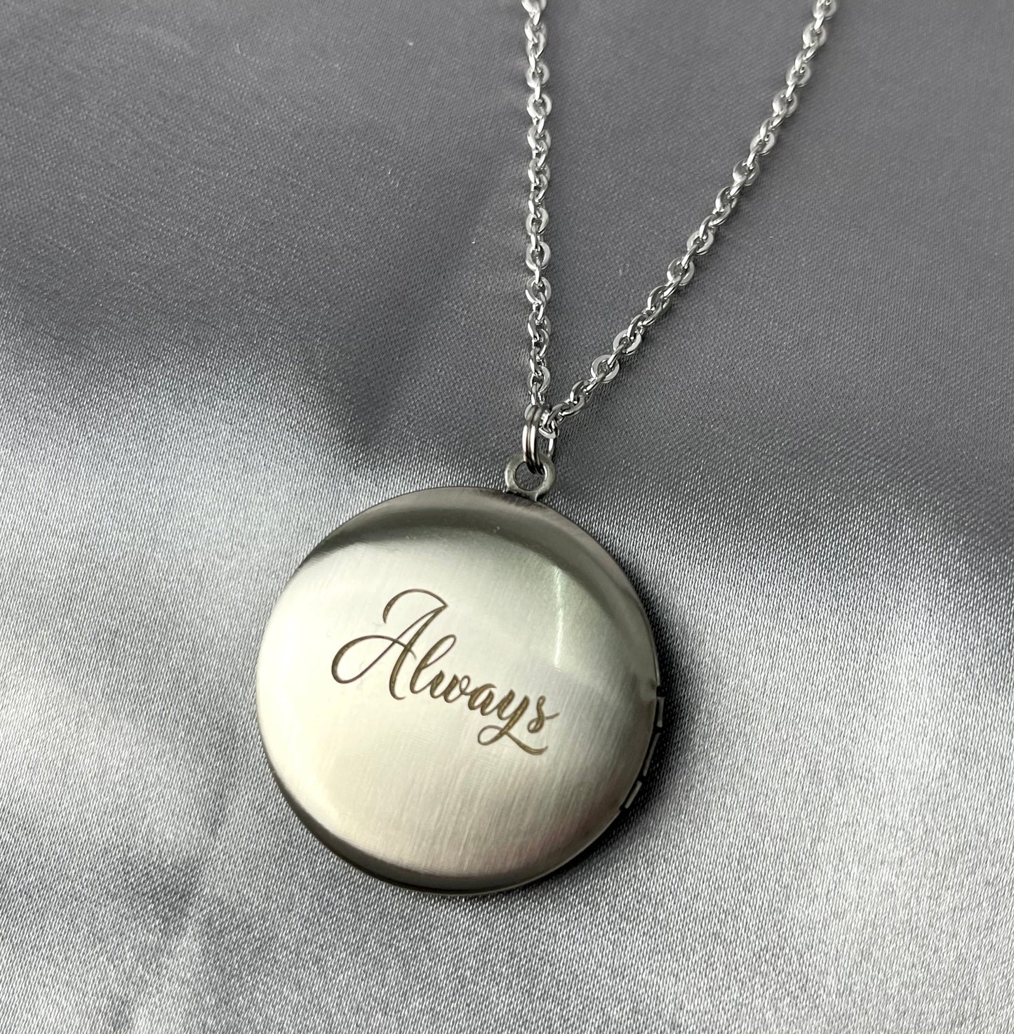MARRAKESH III Antique Silver Photo Locket Necklace - Customizable…