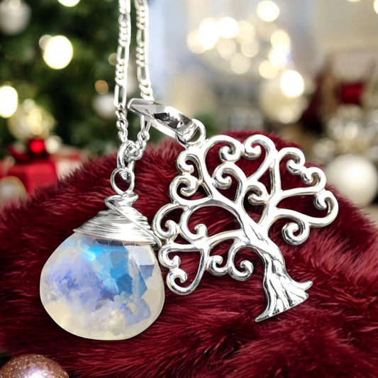 Grob & Moonstone — 925 Sterling Silver Gemstone Chain