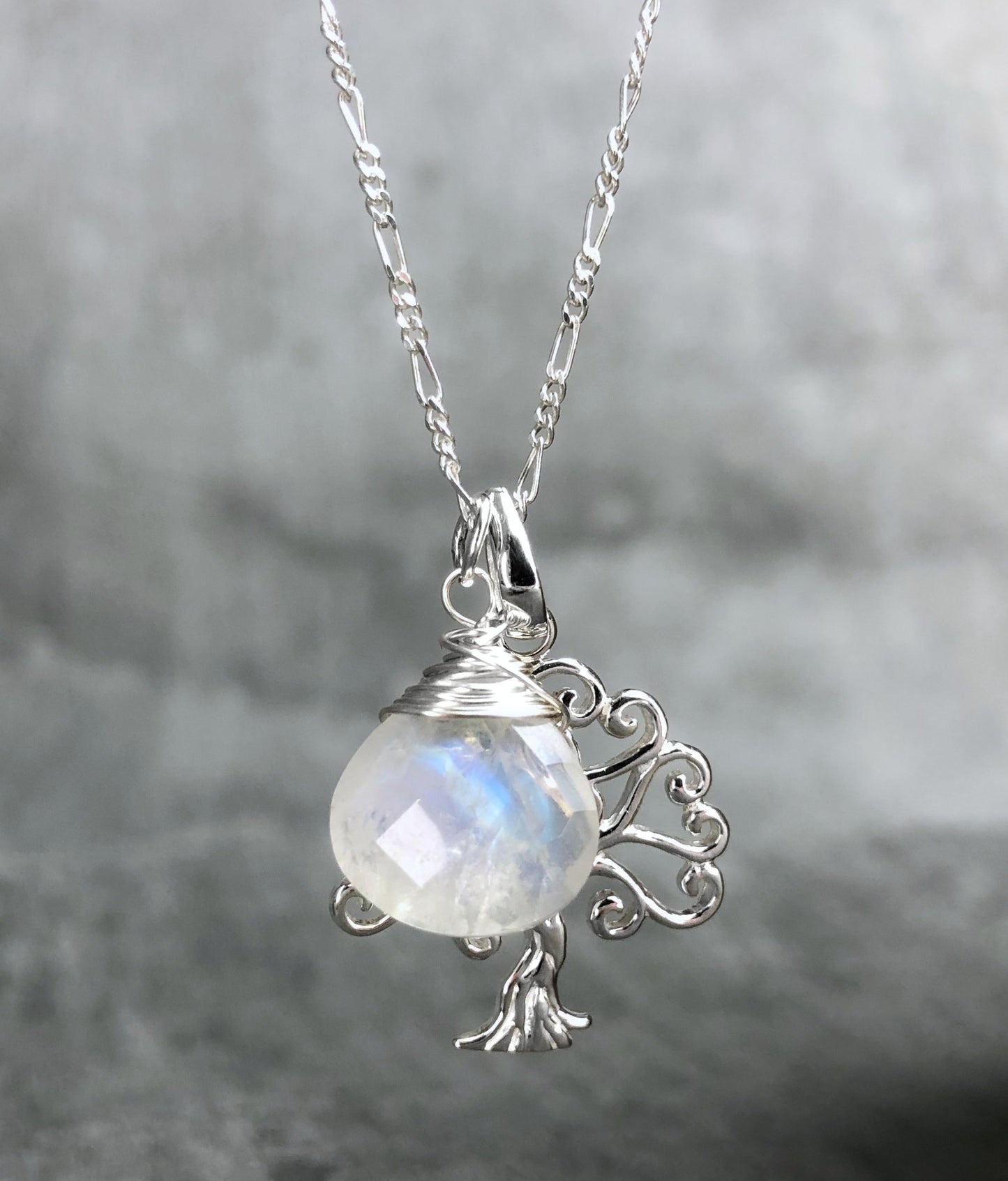 Grob & Moonstone — 925 Sterling Silver Gemstone Chain