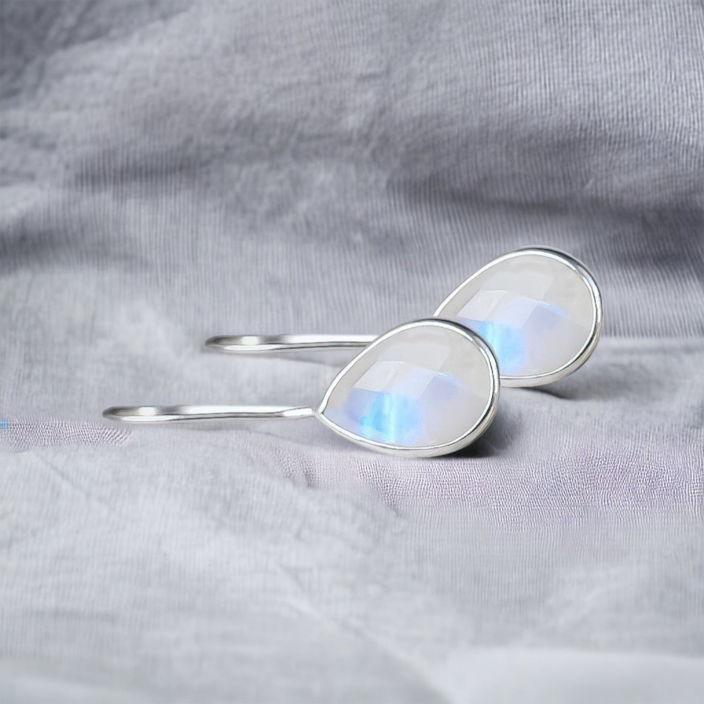 925 Sterling Silver Moonstone Earrings