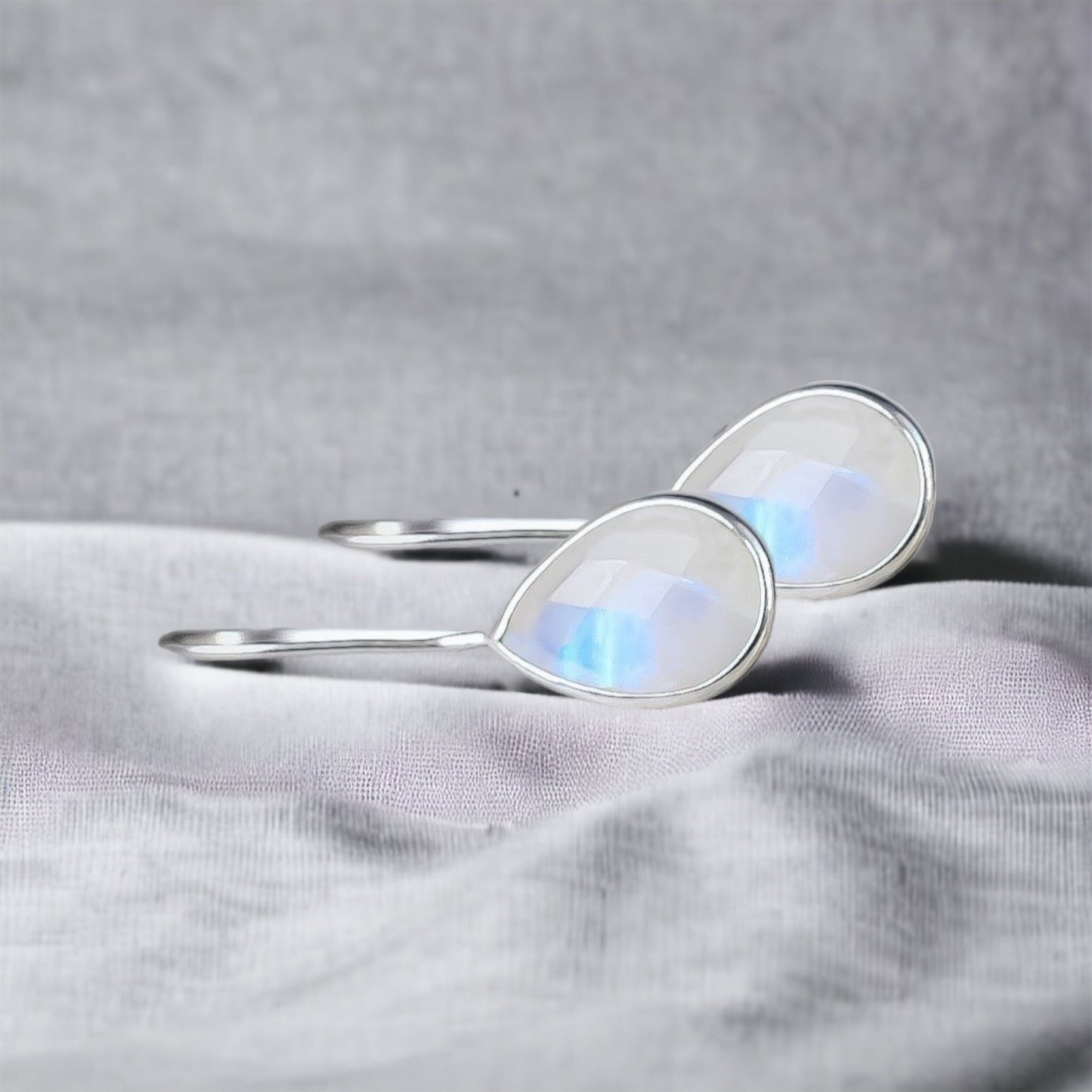 925 Sterling Silver Moonstone Earrings