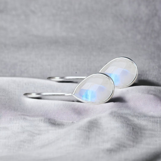 925 Sterling Silver Moonstone Earrings