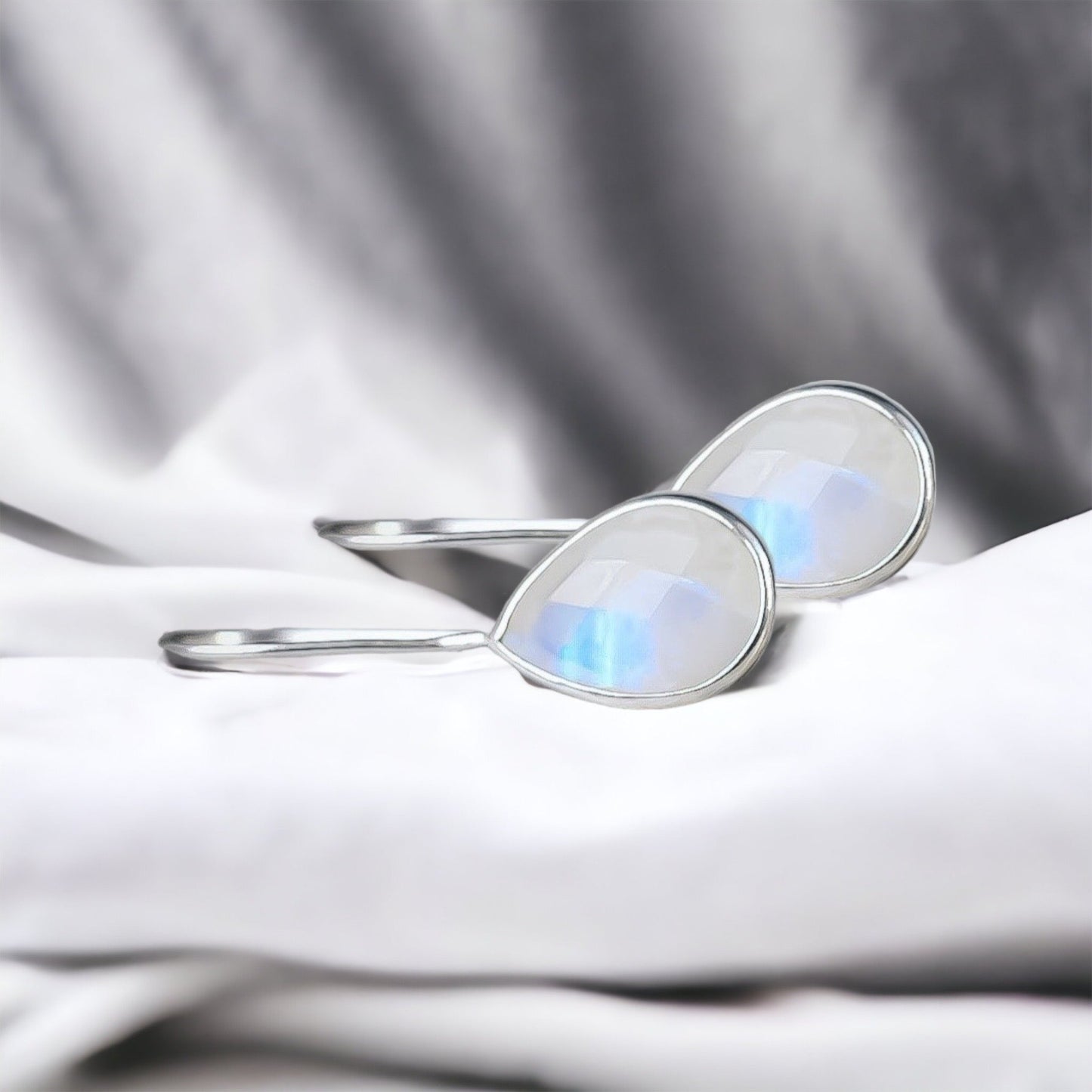 925 Sterling Silver Moonstone Earrings
