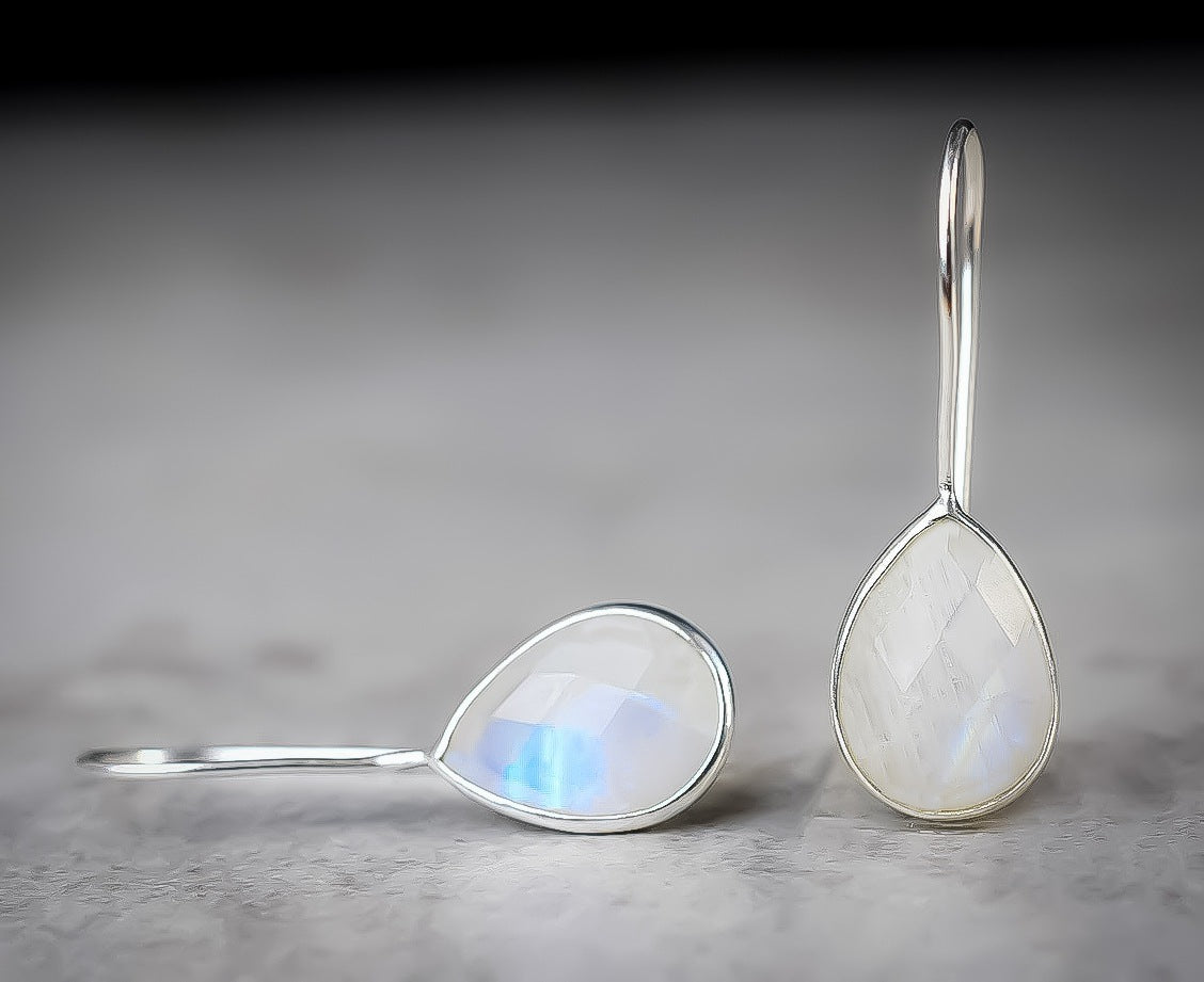925 Sterling Silver Moonstone Earrings